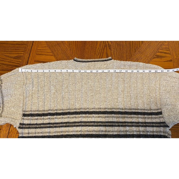 Liberty by Exacta Sweater Mens V Neck Tan Cotton Blend XL Vintage Made in USA - Picture 8 of 9